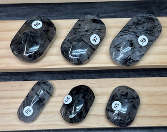 Black Tourmaline Quartz Ultra AA Palm (Natural Crystal) You Select