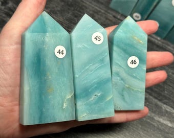 Caribbean Calcite 4 Side Tower Point (Natural Crystal) You Select