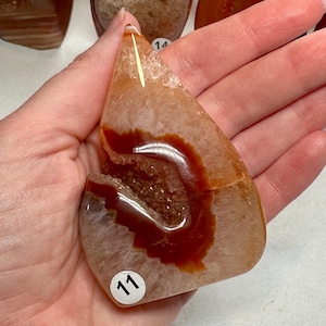 Carnelian Druzy Flame (Carved Natural Crystal) You Select