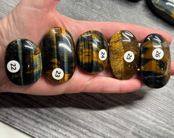 Natural Blue Tiger Eye Mix Palm (Natural Crystal) You Select