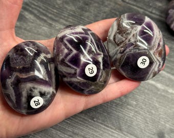 Dream Chevron Amethyst Palm (Natural Crystal) You Select