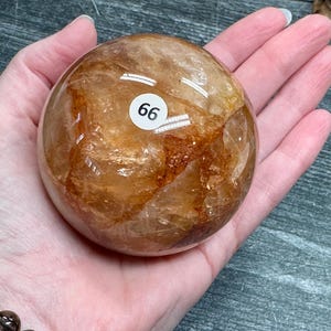 Golden Healer Sphere and Stand (Natural Crystal) You Select