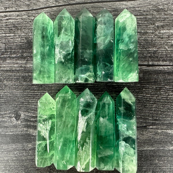 Green Fluorite Tower (Natural Crystal)