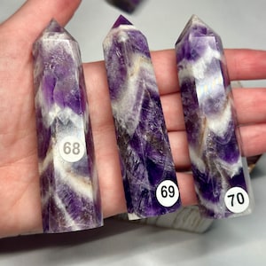 Dream Chevron Amethyst Tower (Natural Crystal) You Select