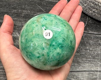 Esfera de crisocola Phoenix (cristal natural) a su elección