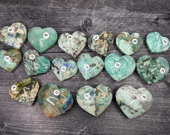 Chrysocolla Phoenix Heart (Natural Crystal) You Select