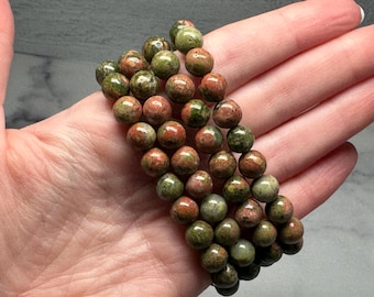 Unakite Bracelet (8mm) Natural Crystal