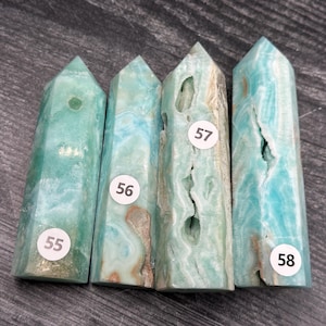 Blue Hemimorphite Tower (Natural Crystal) You Select