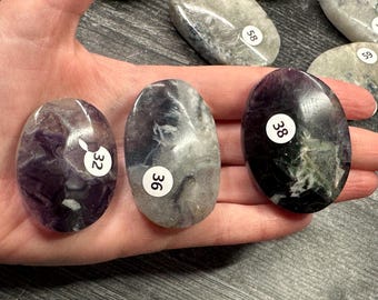 Blue Rare Snowflake Feather Dendritic Fluorite Palm (Natural Crystal) You Select