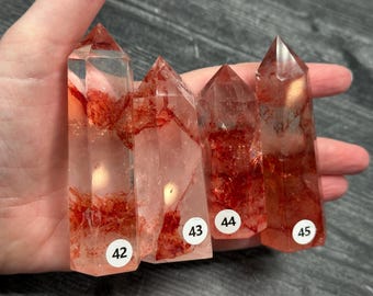 Fire Quartz Brazil Tower (Natural Crystal) You Select