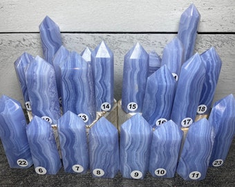 Blue Lace Agate Tower (Natural Crystal)