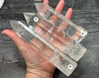 Clear & Smoky Quartz Long Tower (Natural Crystal) You Select