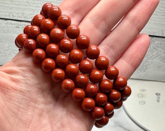Red Jasper Bracelet (8mm) Natural Crystal