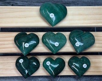 Green Aventurine with Pyrite Heart (Natural Crystal) You Select