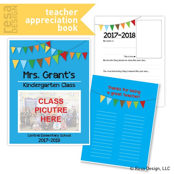 Teacher Appreciation Book Teacher Appreciation Gift Class Etsy