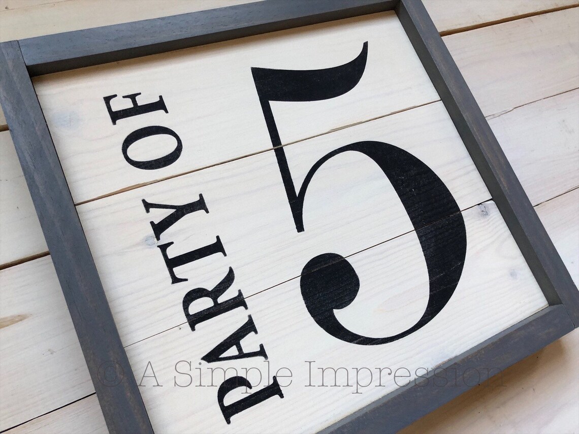 Gallery Wall Gift Party of 5 Sign Handcrafted Custom Etsy