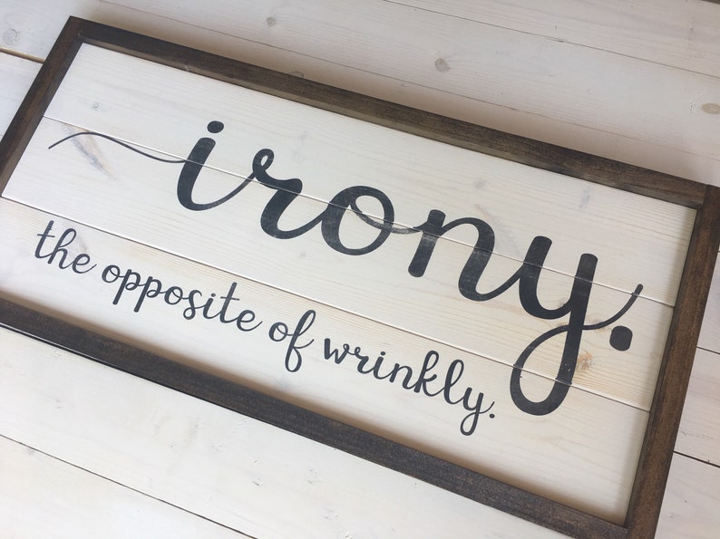 Signo de actualización de la lavandería de la ironía | Etsy