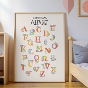 Kids Print Afrikaans Alphabet Poster South Africa Nursery Wall Art Afrikaans Kids Décor Alphabet Educational Art Afrikaans Décor Children