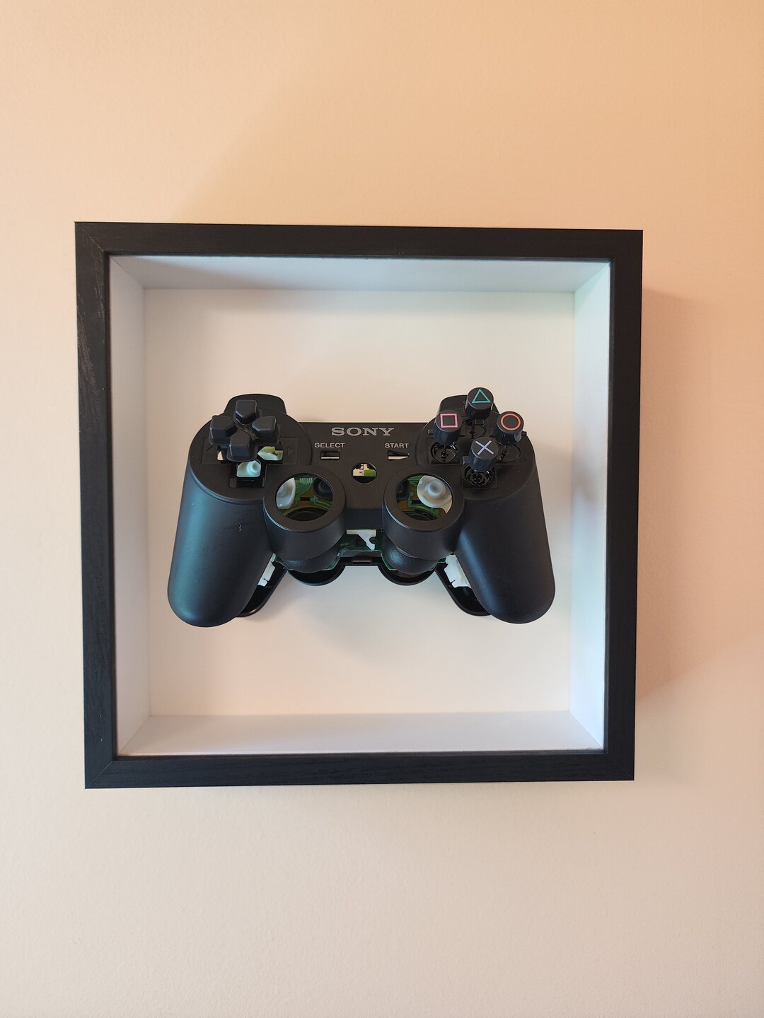 Exploded View Playstation 3 Controller With Frame, Disassemble Art