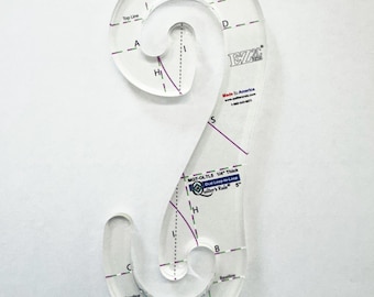 Oval Loop Quilting Ruler: 1/4" Acrylic Template with Gripping Action