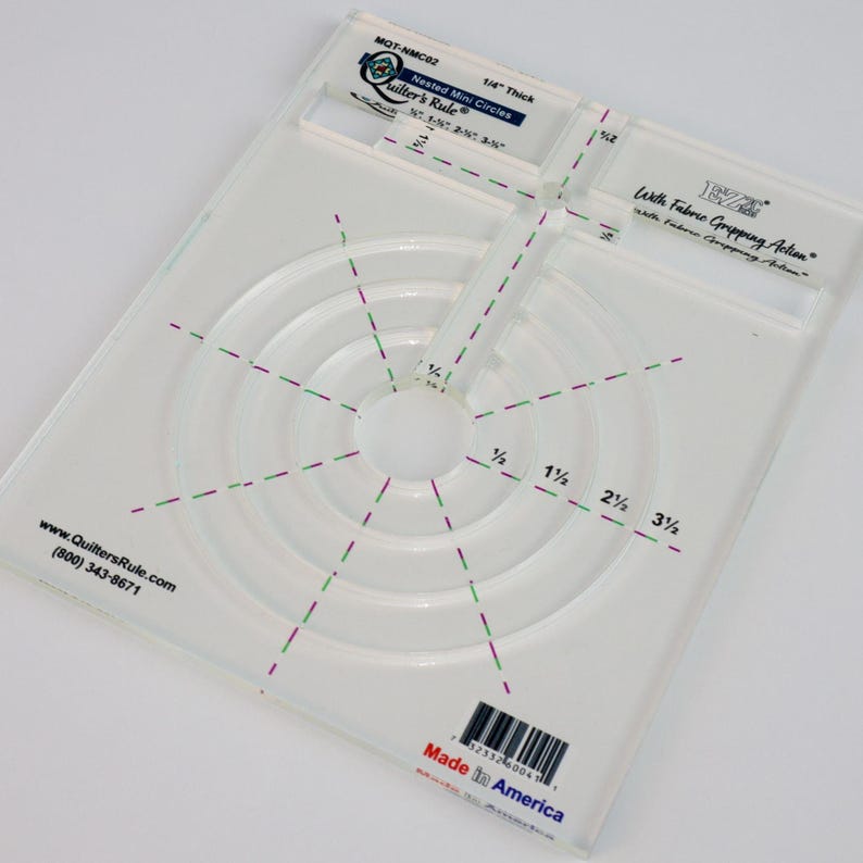 Nested Mini Circles Quilting Template | Quilting Ruler | Rulerwork - Etsy