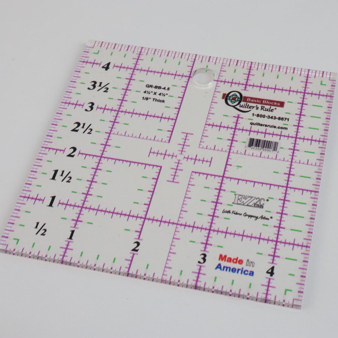 Basic Blocks Ruler - 4.5 Inch X 4.5 Inch (fussy Cutting Ruler) - Etsy