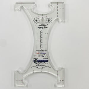 Pointed Leaf Oval Machine Quilting Tool: Quilting Template, Ruler