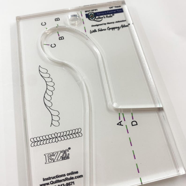 Feather Quilting Tool | Quilting Template | Rulerwork Quilting - Etsy
