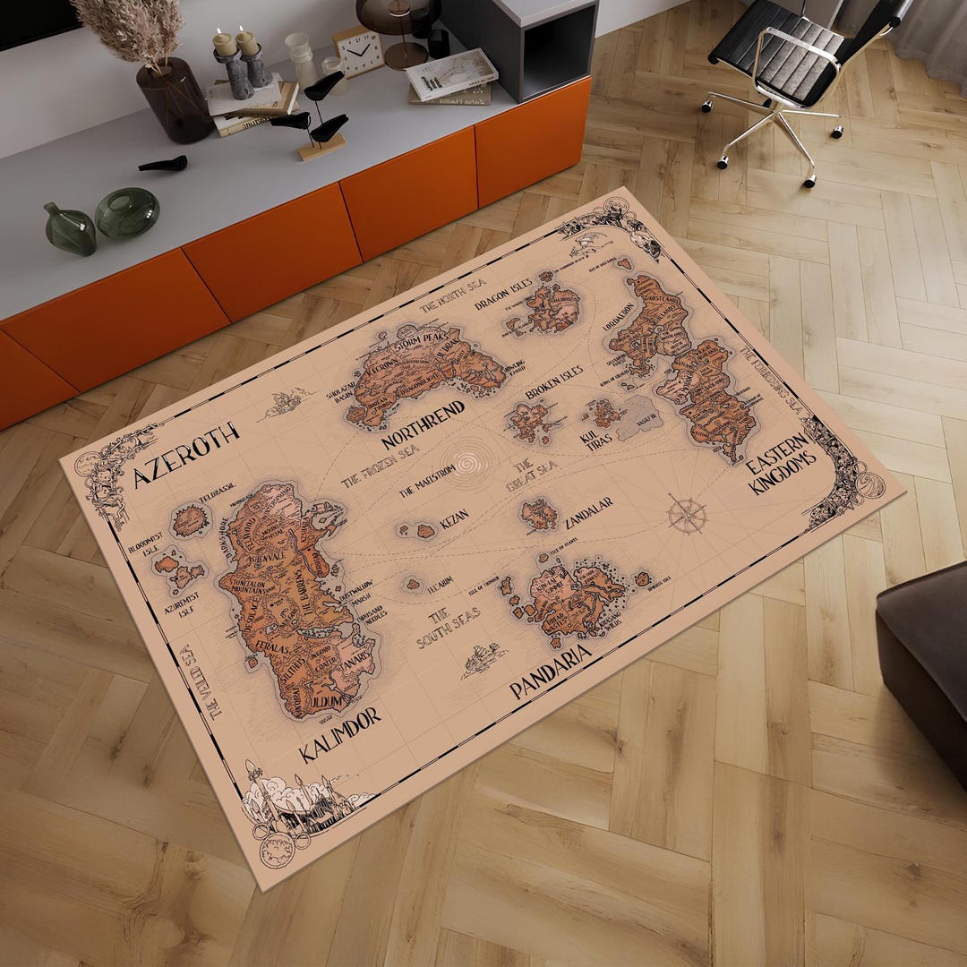 Azeroth World Map,world of Warcraft,map Rug,cool Rugs,popular Rug ...