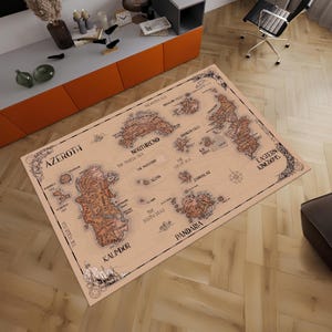 Azeroth Weltkarte,World of Warcraft,Kartenteppich,Coole Teppiche,Beliebter Teppich,Fantastischer Teppich,Geschenk für Sie, Junges Zimmer