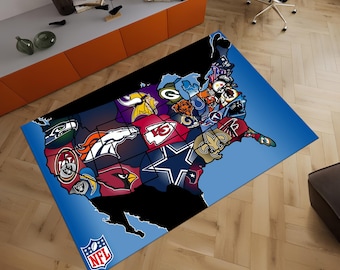 American Football Rug,Cool Rugs,Sport Rug, Kids Room Rug, Custom Rug, Hypebeast Rug, Area Rugs, Personalized Rug, Unique Rug, Gift for Her