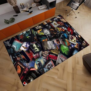 Horror Movie Rug, Movie Rug, Horror Rug, Fear Rug, Minimalist Rug,Horror Decor, Gothic Rug, Unique Rug,Area Rugs,Boys Room Rug,Gifts for her