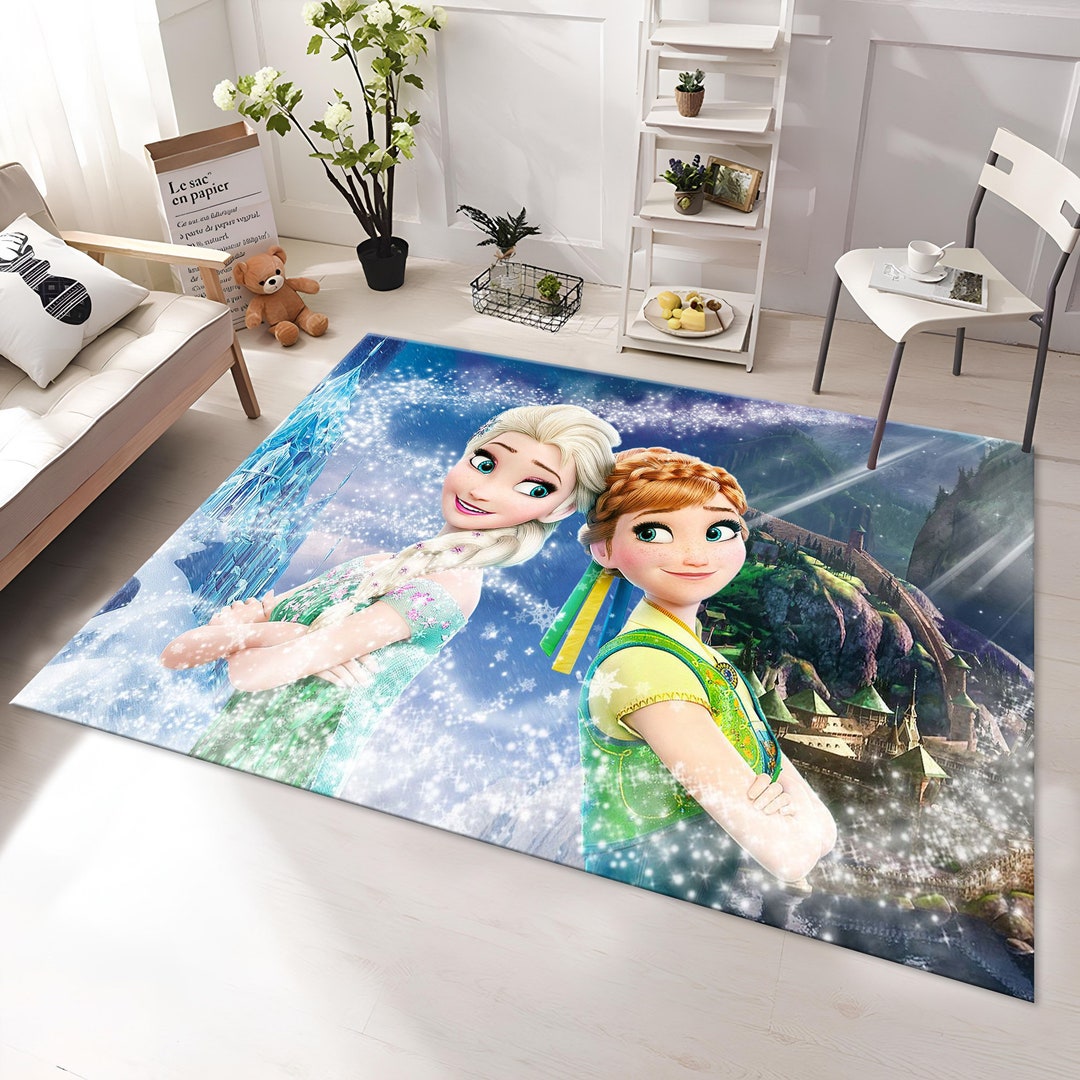 Cute Rug, Frozen Rug, Elsa Rug, Anna Rug, Colorful Rug, Children's Room ...