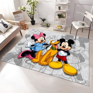 Minnie Mouse Rug,Kids Rug,Cartoon Rug,Mickey Mouse Rug,Custom Rug,Cute Rug,Area Rug,Nursery Rug,Kids Room Rug,Nursery Decor,Gift for Kids