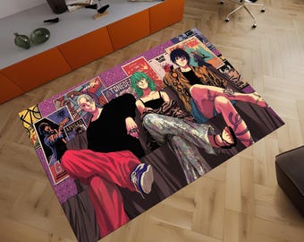 Mangatapijt, kawaitapijt, gemengde anime-tapijt, coole vloerkleden, kleurrijk vloerkleed, fantastisch vloerkleed, anime-tapijt, anime-decor, kinderkamertapijt, aangepast vloerkleed, vloerkleed, cadeau voor haar