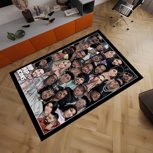 Hiphop Rug, Music Rug,Rappers Rug,Legends Rug,Music Room Rug,Rap Stars Collage Rug,Music Decor,Awesome Rug,Unique Rug,Area Rug,Gifts for Him