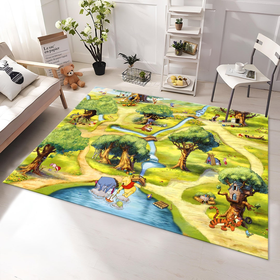 Winnie the Pooh Rug, Kids Rug, Colorful Rug, Custom Rug, Child Rug ...