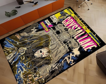 Friday Rug,Horror Movie Poster Rug,Mask Rug,Horror Movie Rug,Fantastic Rug,Movie Rug,Movie Decor,Cool Rugs,Boys Room Rug,Custom Rug,Area Rug