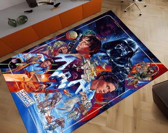 Star Wars Rug, Fantastic Rug, Movie Rug,Movie Decor, Cool Rugs, Boys Room Rug,  Darth Vader Rug, Custom Rug, Personalized Gifts, Area Rug