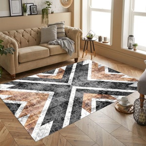 Geometric Rug, Luxury Rug, Colorful Rug, Unique Rug, Modern Rug, Area Rugs, Aesthetic Rug, Home Decor,Rugs for Living Room,Housewarming Gift