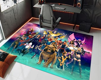 Marvel Game Rug, Marvel Characters Rug, Marvel Rivals Rug, Rivals Game Rug, Super Heros Rug, Game Room Rug, Game Decor, Gamer Gifts,Area Rug