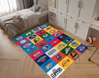 Nba Team Rug, Boys Room Rug, Basketball Rug, Sport Rug,Area Rug,Cool Rugs,Custom Rug,Hypebeast Rug,Personalized Rug,Unique Rug,Gift for Her