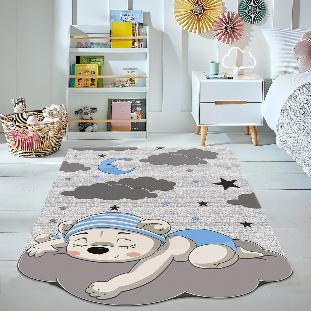 Bear Thamed Carpet, Children's Room Rug, Cute Rug, Animals Rug, Custom ...