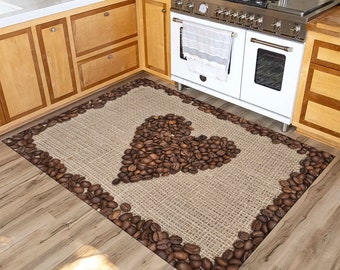 Rugs for Kitchen, Coffee Rug, Non-Slip Rug, Washable Rug, Kitchen Runner Rug, Modern Rug, Area Rug, Custom Rug, Kitchen Decor, Gifts for Mom