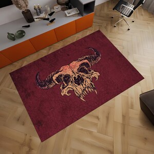 Devil Rug, Satanic Rug, Demon Rug,Gothic Rug,Horror Art Rug,Horror Decor,Fear Rug,Unique Rug,Area Rugs,Custom Rug,Boys Room Rug,Gift for Him