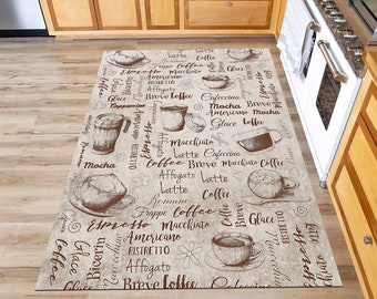 Modern Rug, Coffee Rug, Rugs for Kitchen, Non-Slip Rug, Washable Rug, Kitchen Runner Rug, Area Rug, Custom Rug, Kitchen Decor, Gifts for Mom