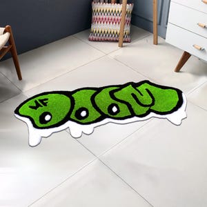 Doom Rug, Mf Doom Rug, Doctor Doom Rug, Quasimoto Rug, Quasimoto &#39;Lord Quas&#39;, Quasimoto Inspired Rug, Hip Hop Rug, Tufted Look Printed Rug