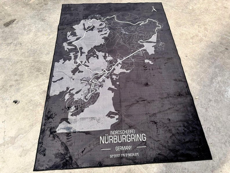 Tapijt racekaart, racegamekaart, gametapijt, autoracekaart, gameroomtapijt, gamedecor, gamedecor, gamingcadeau, karpetten, aangepast tapijt, gamingkleed afbeelding 2