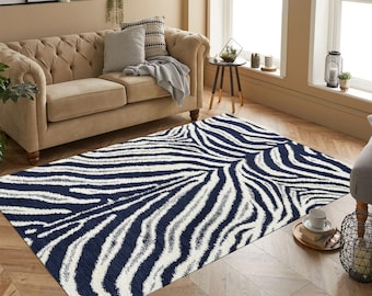 Zebra Pattern Rug, Modern Rug, Aesthetic Rug, Colorful Rug, Home Decor, Area Rug, Rugs for Living Room,Housewarming gift,Animal Pattern Rug,