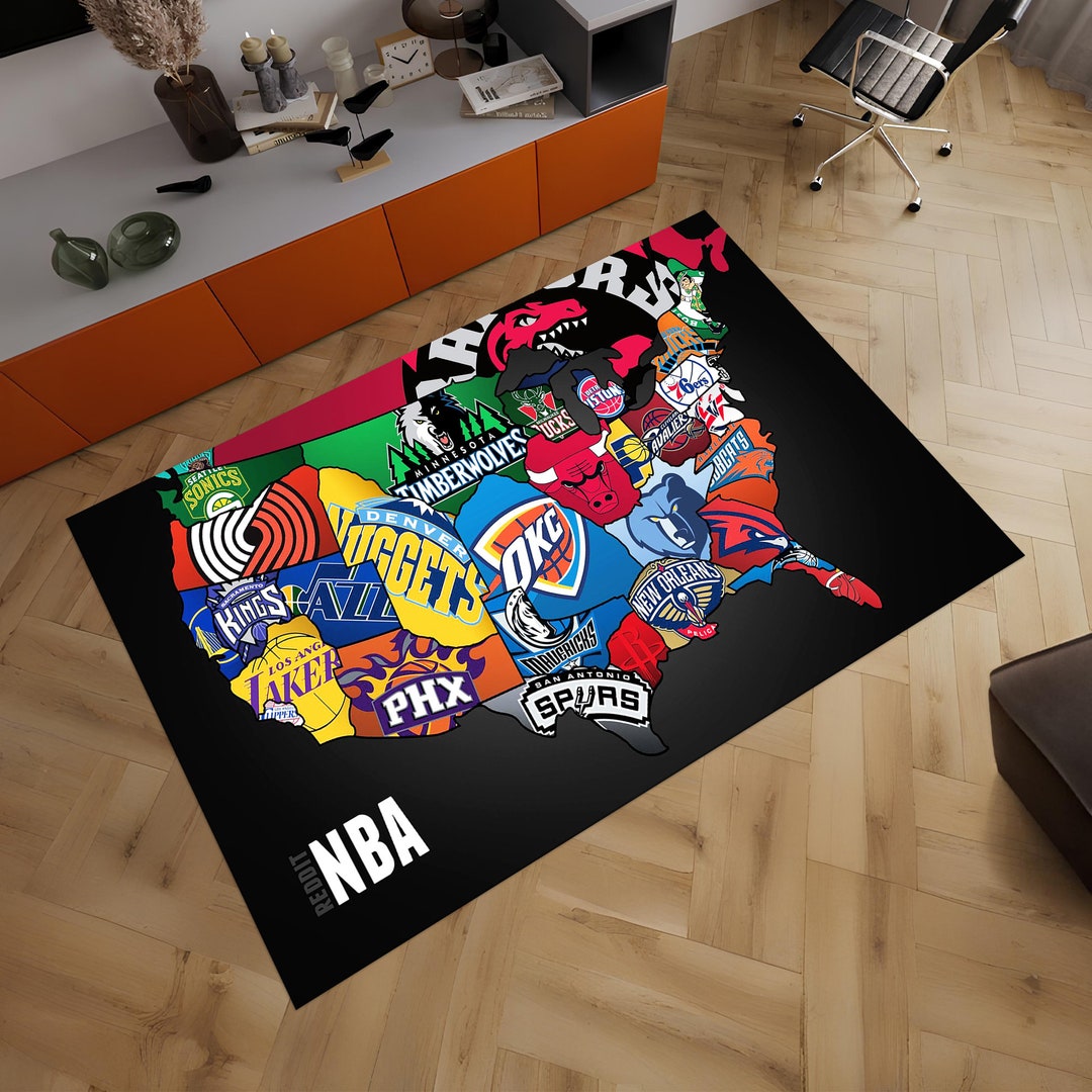 Nba Outdoor Rugs Nba Team Rug,basketball Rug,boys Room Rug,sport Rug,kids Room Rug ...